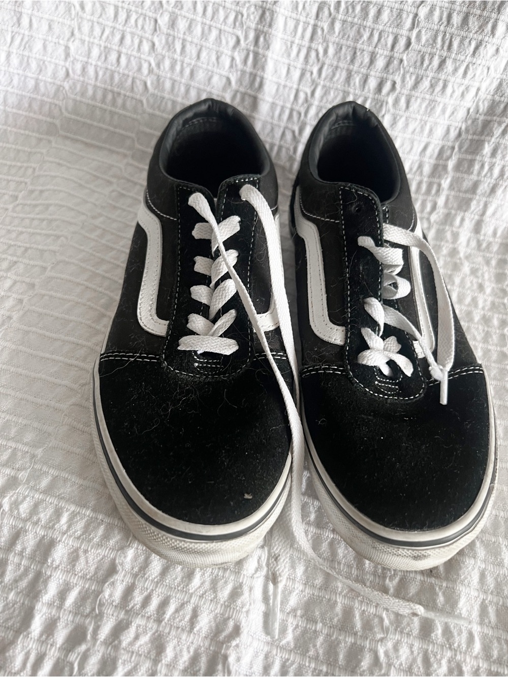 Vans Black and White Kids Sneakers